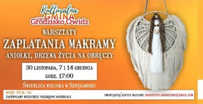 Warsztaty zaplatania makramy w świetlicy wiejskiej w Szpęgawsku