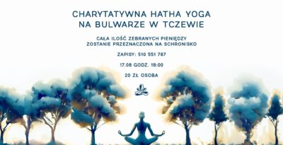 Charytatywna Hatha Yoga na bulwarze w Tczewie
