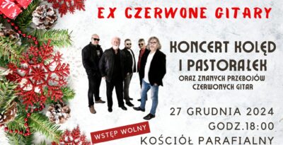 Koncert Kolęd i Pastorałek oraz Przebojów Czerwonych Gitar w Czarnej Wodzie