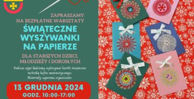 Świąteczne wyszywanki na papierze