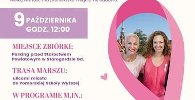 Marsz Różowej Wstążki w Starogardzie Gdańskim