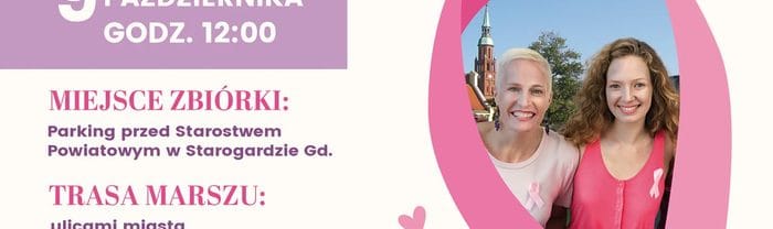 Marsz Różowej Wstążki w Starogardzie Gdańskim